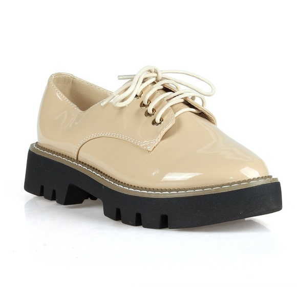 Cambridge Select Womens Spike Studded Lace-Up Block Low Heel Oxford